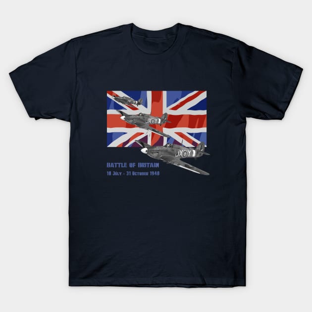 Battle of Britain-Luftschlacht um England T-shirt T-Shirt by Jose Luiz Filho